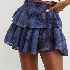 Aerie rock & ruffle tie dye skirt